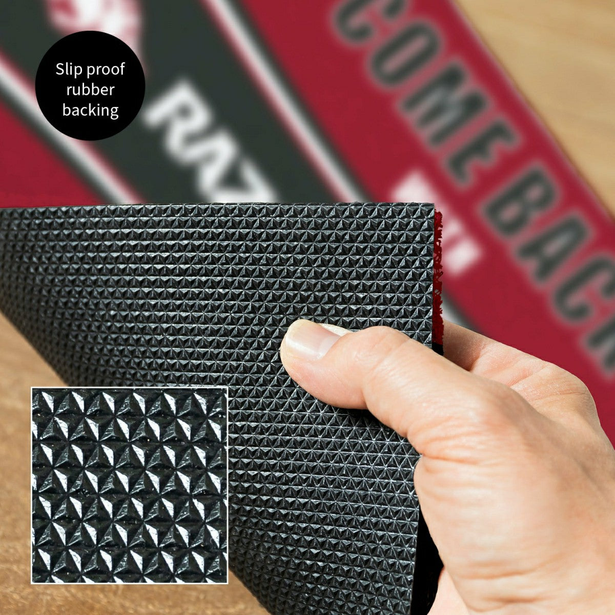 28" x 16" PVC Trapper Mat, Come Back with Tickets, University of Arkan - Collegiate