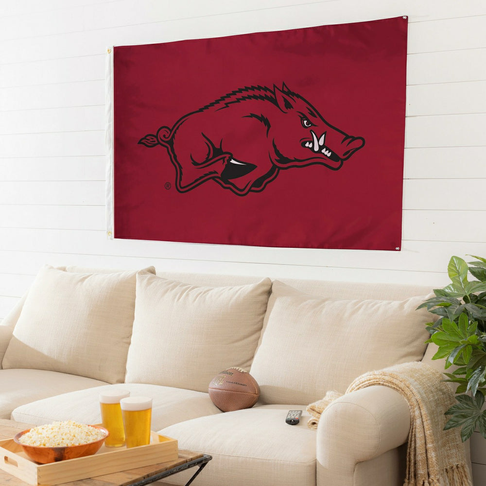 University of Arkansas Single Sided Estate Flag with 2 Grommets, 3'x5' - Collegiate Home