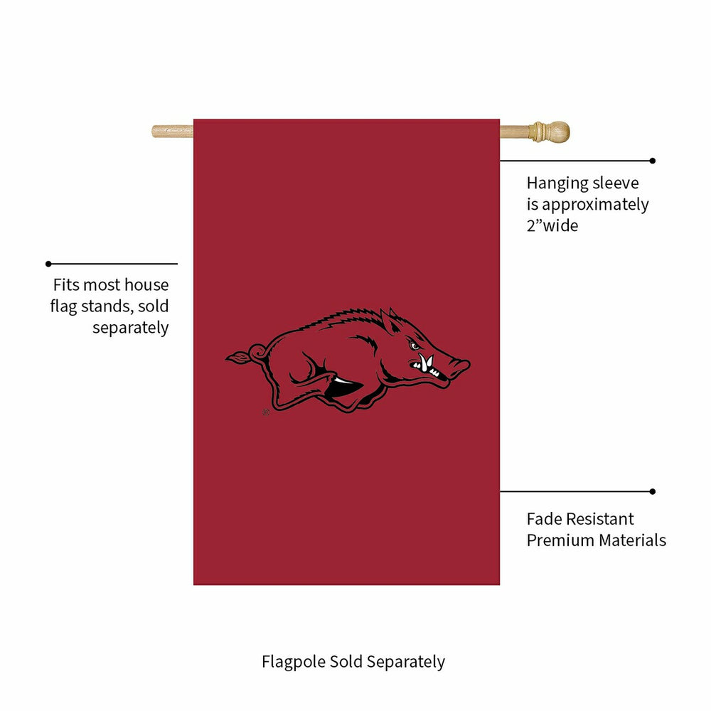 Applique Flag, Reg, University of Arkansas - Collegiate Home