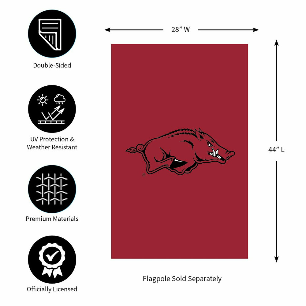 Applique Flag, Reg, University of Arkansas - Collegiate Home