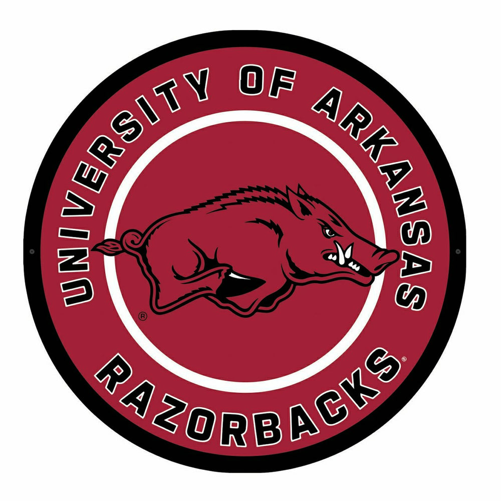LED Wall Decor, Round, University of Arkansas - Collegiate Home