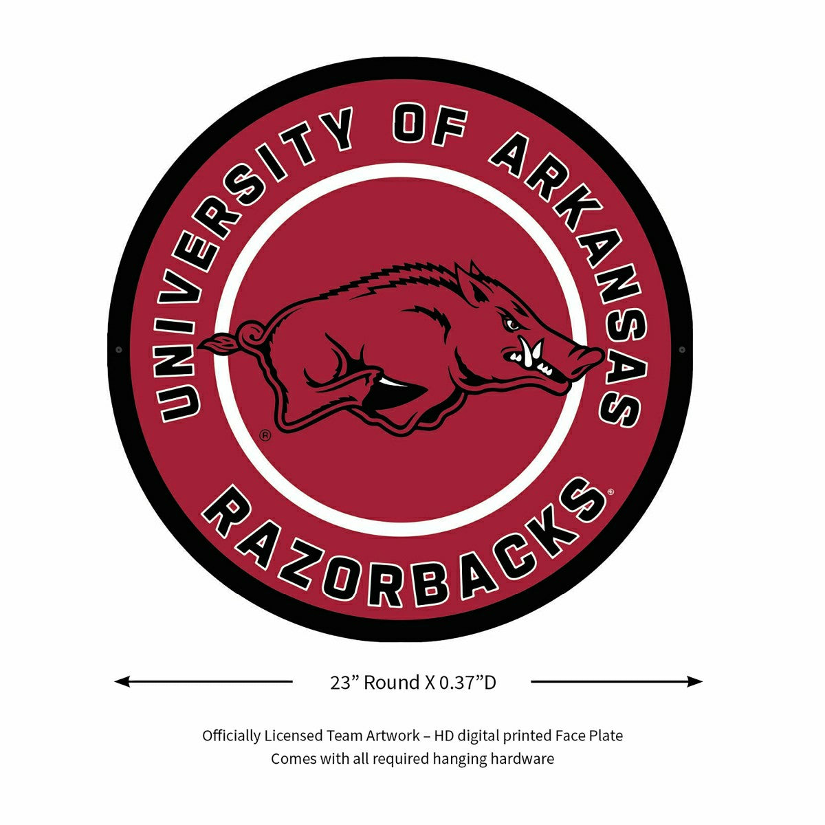 LED Wall Decor, Round, University of Arkansas - Collegiate Home