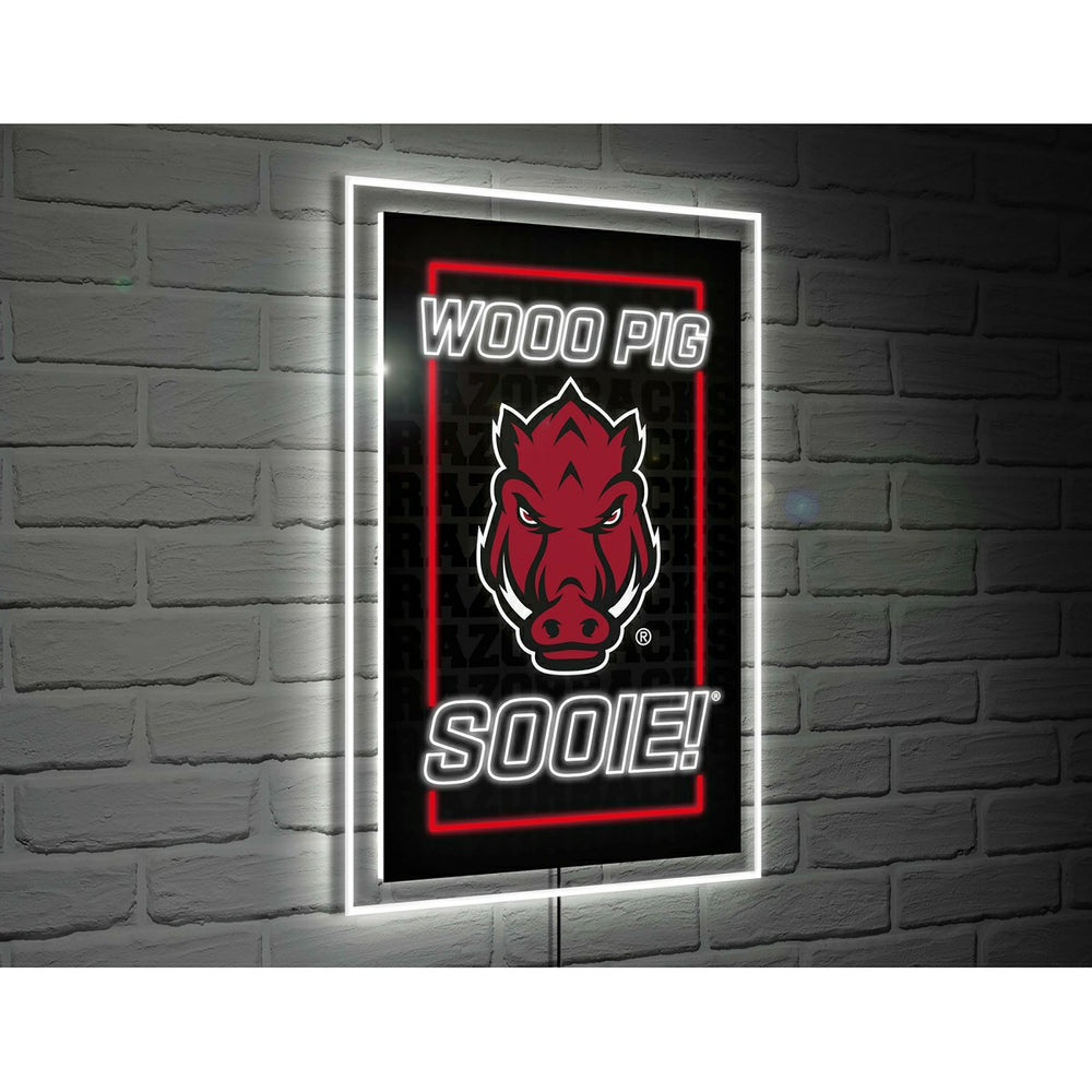 University of Arkansas College Rectangle Neolite LED Decor - Collegiate Home