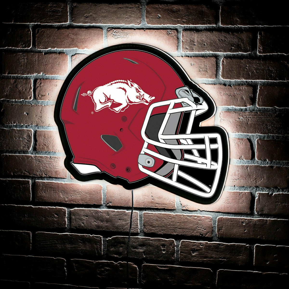 LED Wall Decor, Helmet, University of Arkansas - Collegiate Home