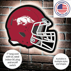LED Wall Decor, Helmet, University of Arkansas - Collegiate Home