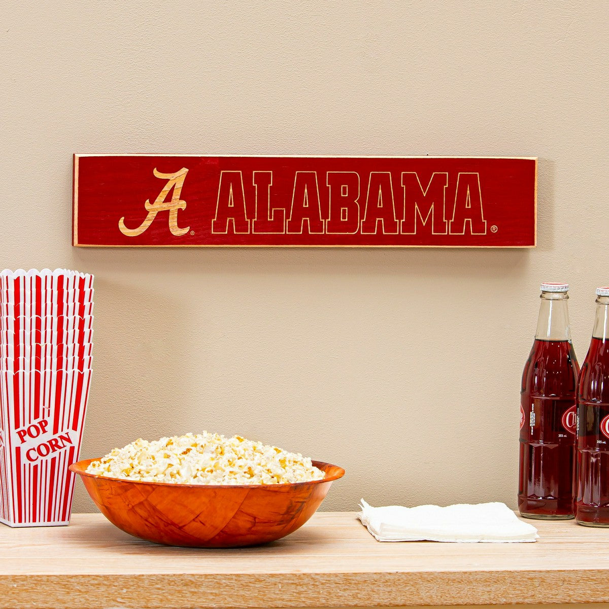 University of Arkansas Engraved Wood Sign, 3.5" x 18" - Collegiate Home