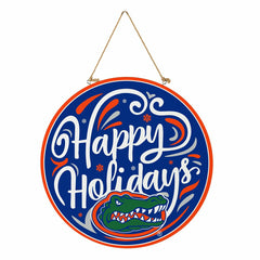 University of Florida Holiday Round Door Décor with Hanging Rope, 18x1 - Collegiate Home