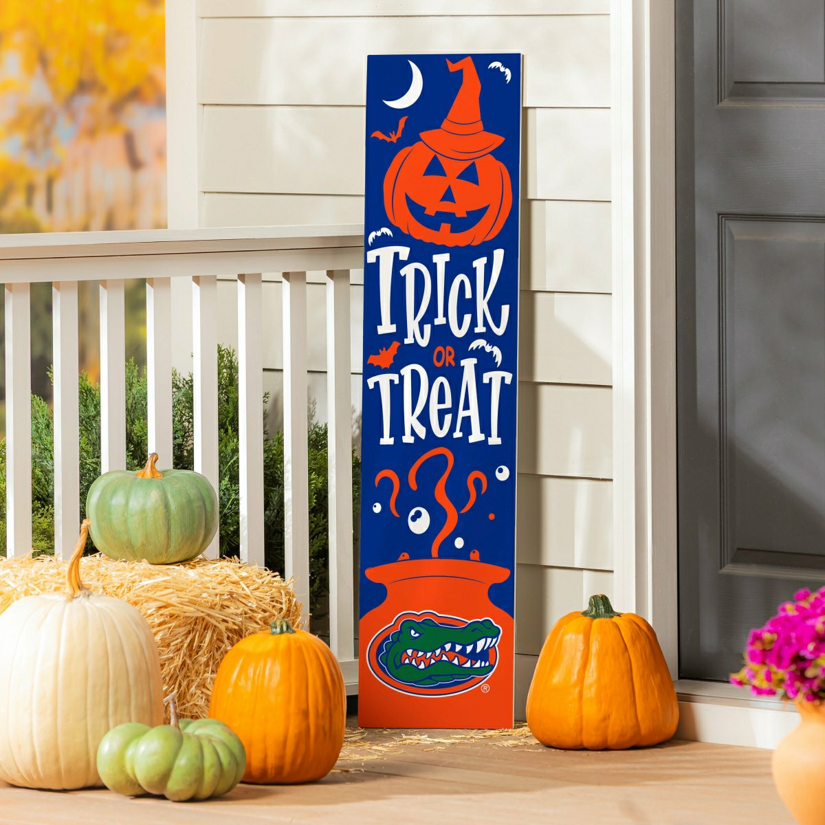 University of Florida 47" Double Sided Leaner, Halloween - Collegiate Home