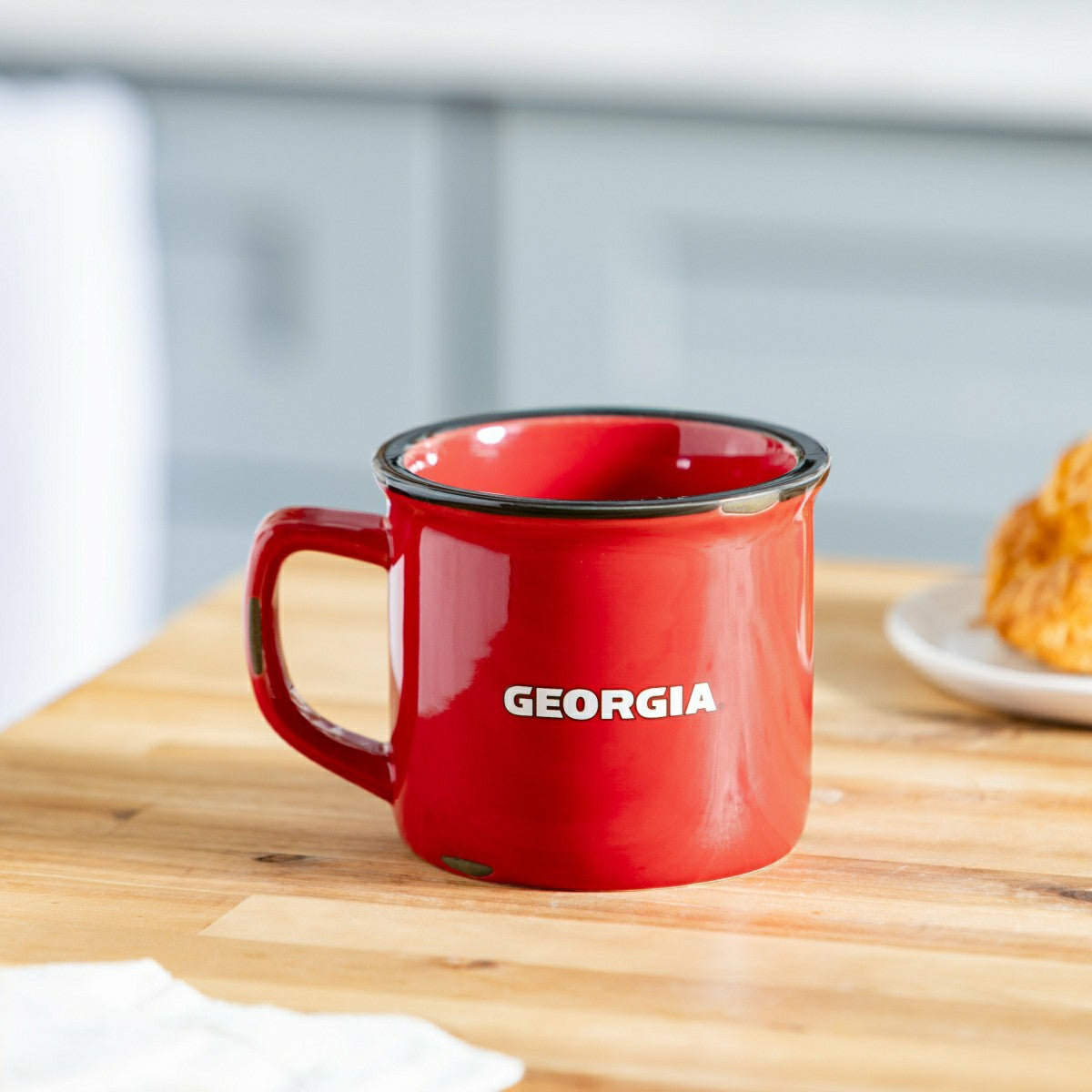 University of Georgia Ceramic Camp Cup with Enamel Finish, 14oz - Collegiate Home