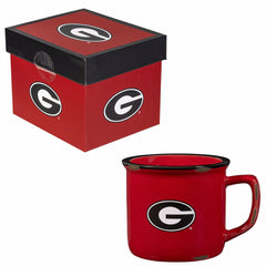 University of Georgia Ceramic Camp Cup with Enamel Finish, 14oz - Collegiate Home