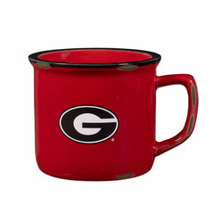 University of Georgia Ceramic Camp Cup with Enamel Finish, 14oz - Collegiate Home