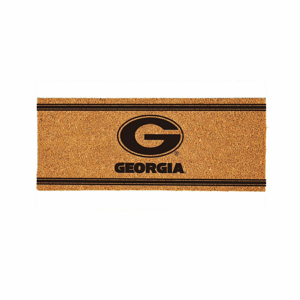 University of Georgia Extra Large One Color Coir Mat, 60"x24" - Collegiate