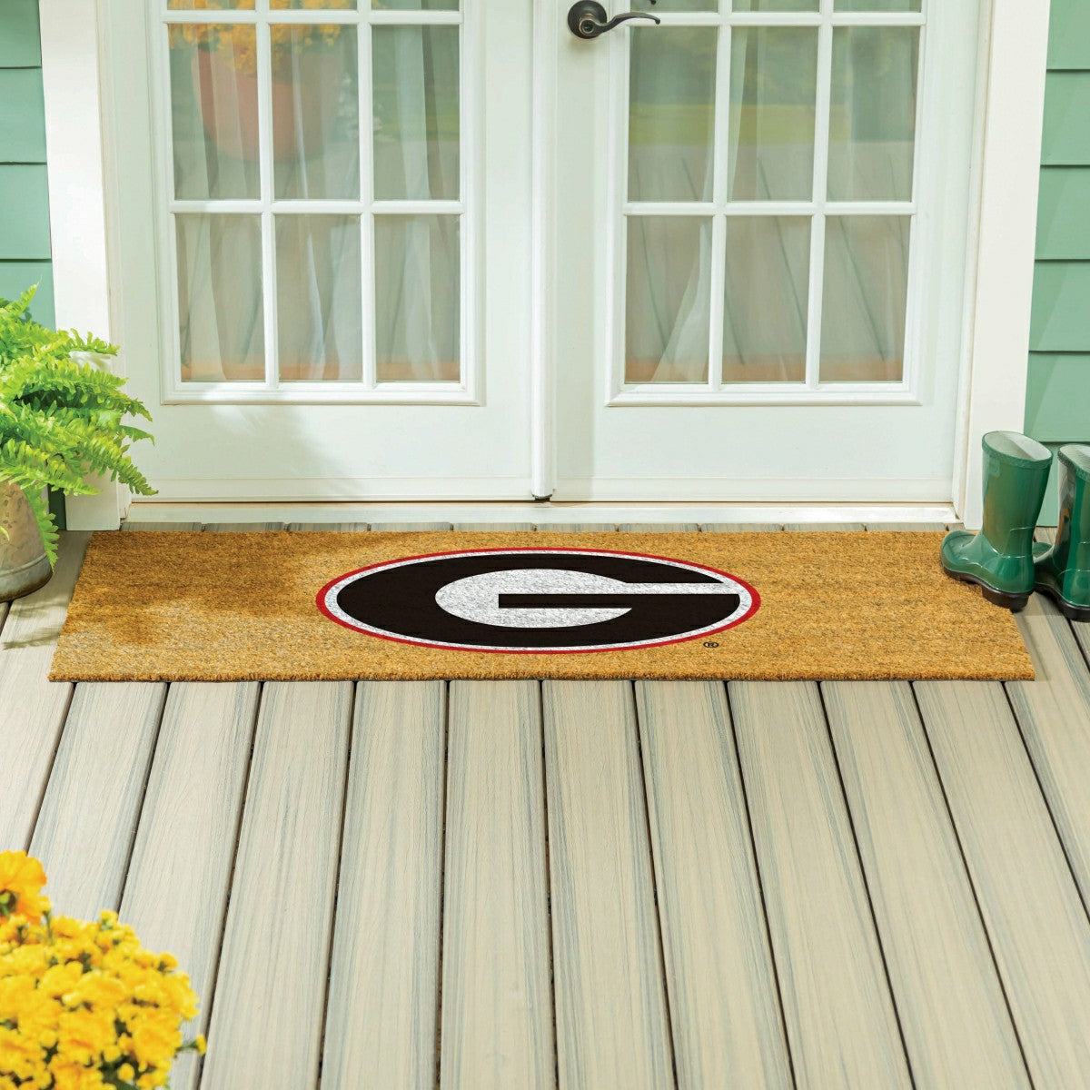 University of Georgia Extra Large Full Color Coir Mat, 60"x24" - Collegiate