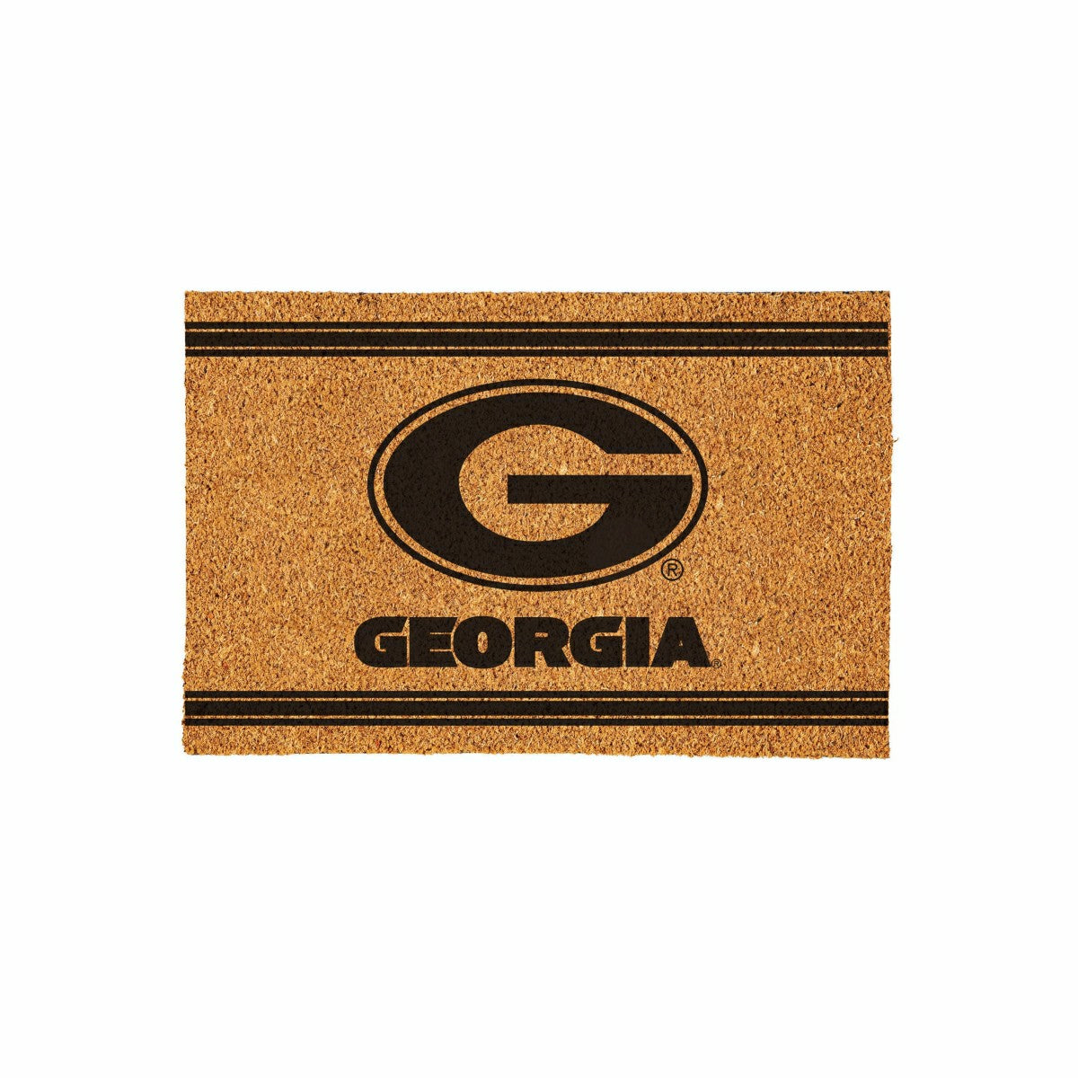 University of Georgia Large One Color Coir Mat, 36"x24" - Collegiate