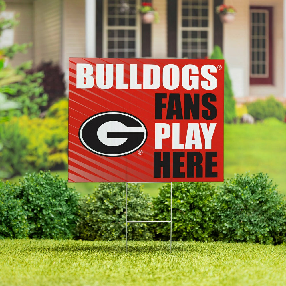 University of Georgia Coroplast Yard Sign "Fans Play Here" - Collegiate Home