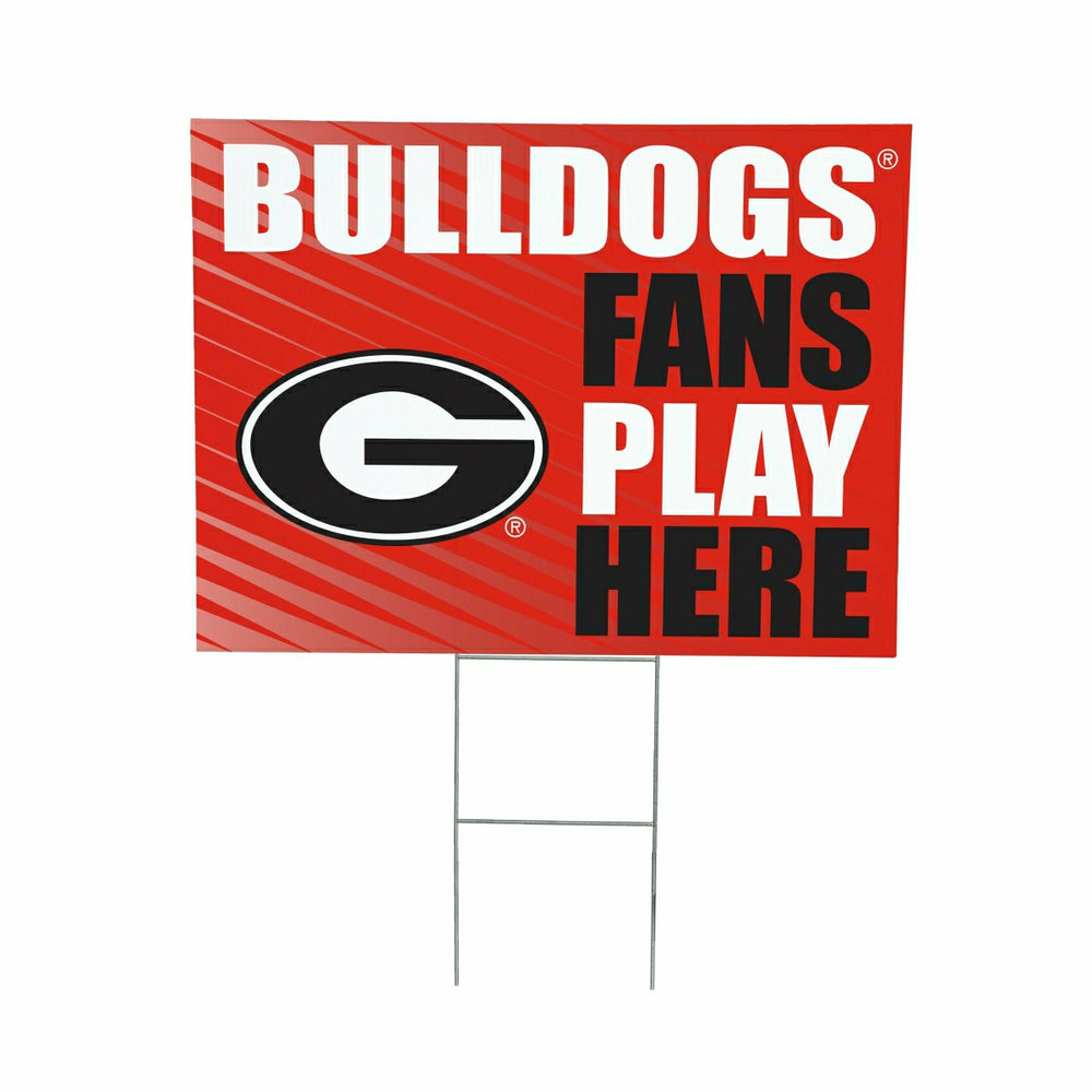 University of Georgia Coroplast Yard Sign "Fans Play Here" - Collegiate Home