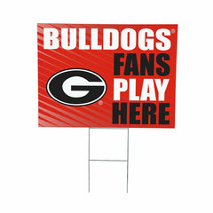 University of Georgia Coroplast Yard Sign "Fans Play Here" - Collegiate Home