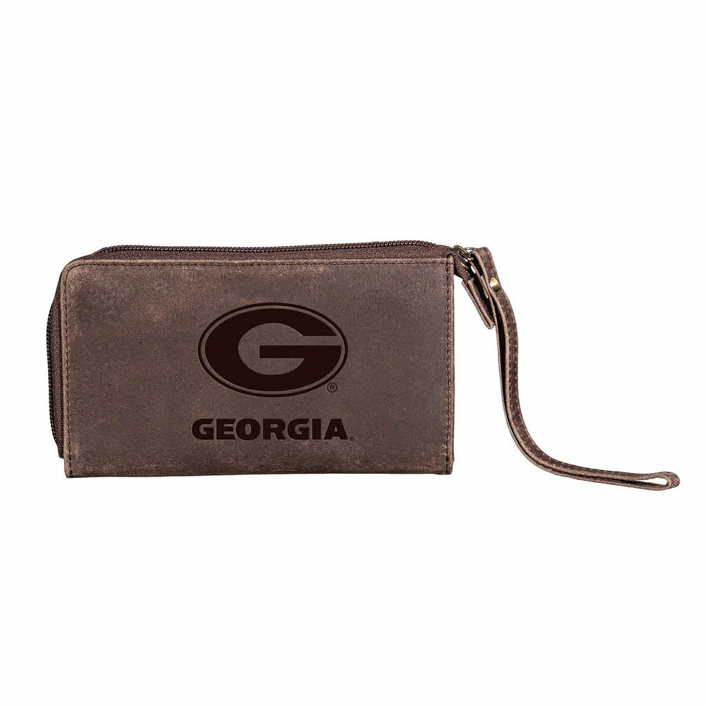 Wristlet Wallet, Brown, University of Georgia - Collegiate Home