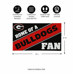 University of Georgia, PVC Mat COLOR, Home of a Fan - Collegiate