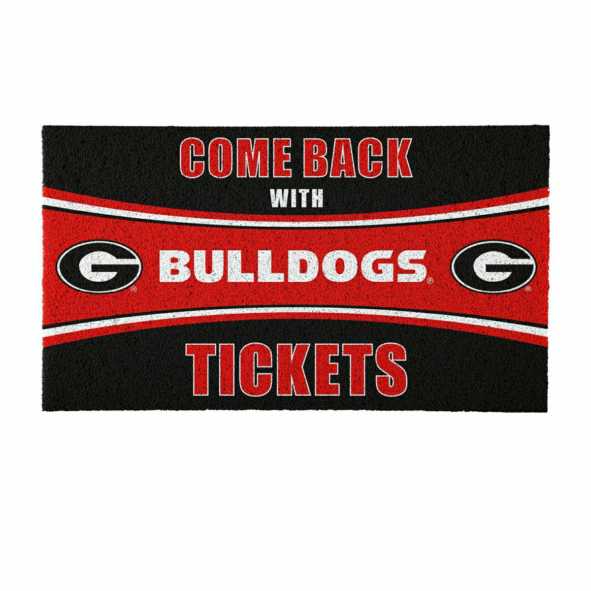 28" x 16" PVC Trapper Mat, Come Back with Tickets, University of Georg - Collegiate