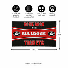 28" x 16" PVC Trapper Mat, Come Back with Tickets, University of Georg - Collegiate
