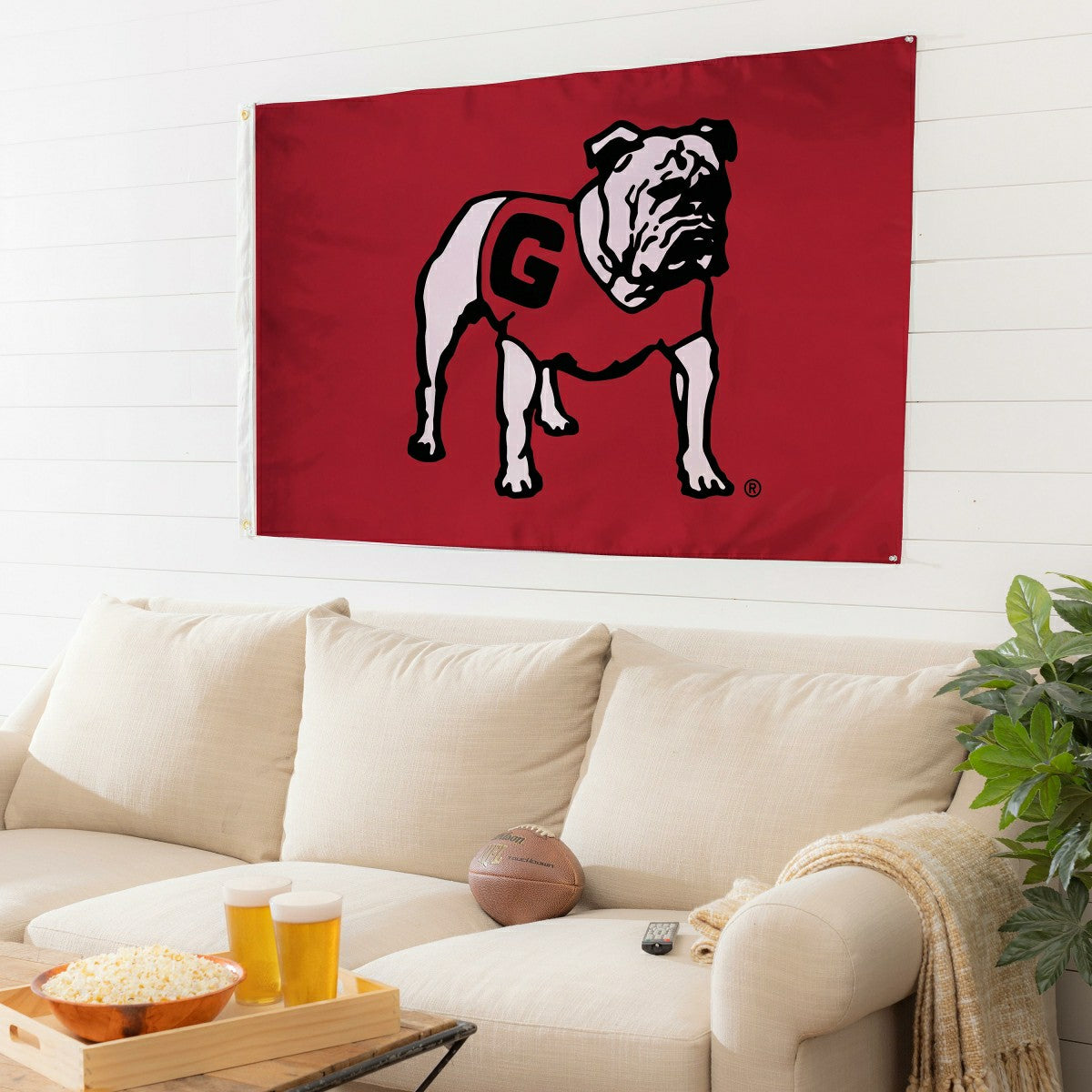 University of Georgia Single Sided Estate Flag with 2 Grommets, 3'x5' - Collegiate Home
