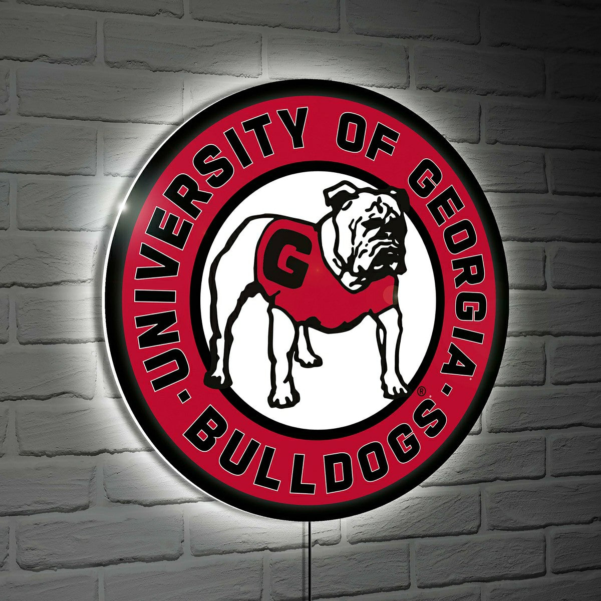 University of Georgia Alternate Bulldog Logo College Large Round Edgel - Collegiate Home