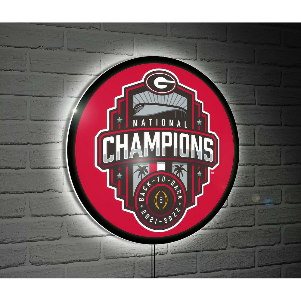 University of Georgia National Champions College Large Round Edgelite  - Collegiate Home