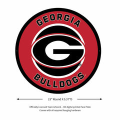LED Wall Decor, Round, University of Georgia - Collegiate Home