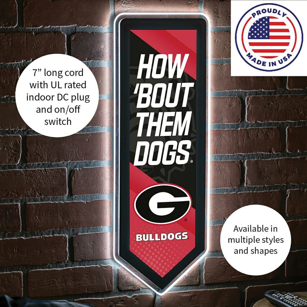 LED Wall Decor, Pennant, University of Georgia - Collegiate Home