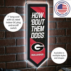 LED Wall Decor, Pennant, University of Georgia - Collegiate Home