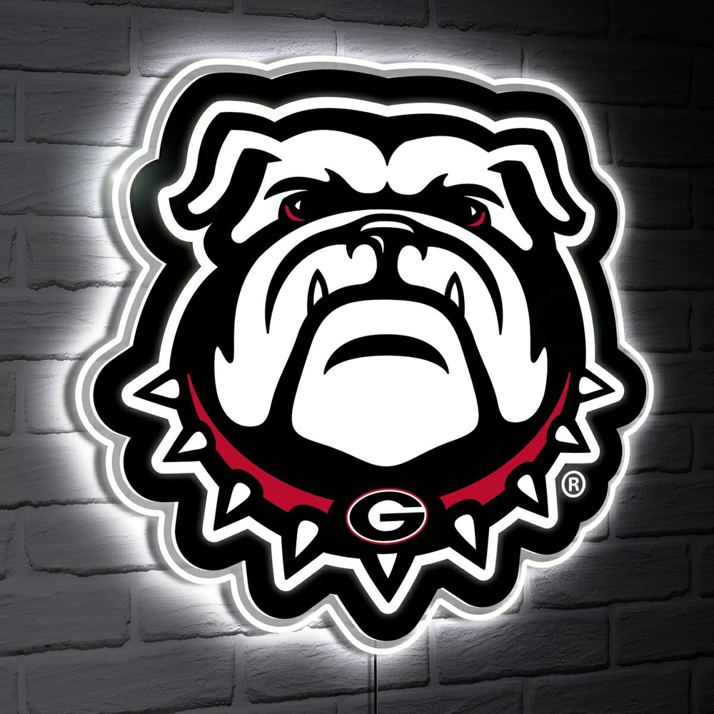 LED Wall Decor, Glazelite, College Mascot, University of Georgia - Collegiate Home