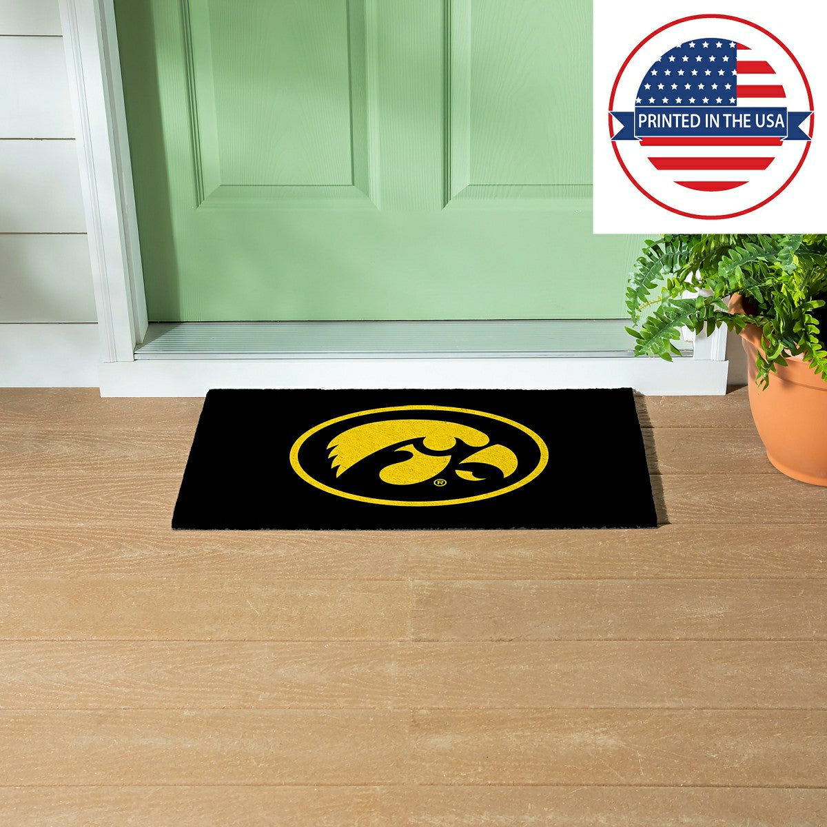 Full Color PVC Mat, 16" x 28", University of Iowa - Collegiate