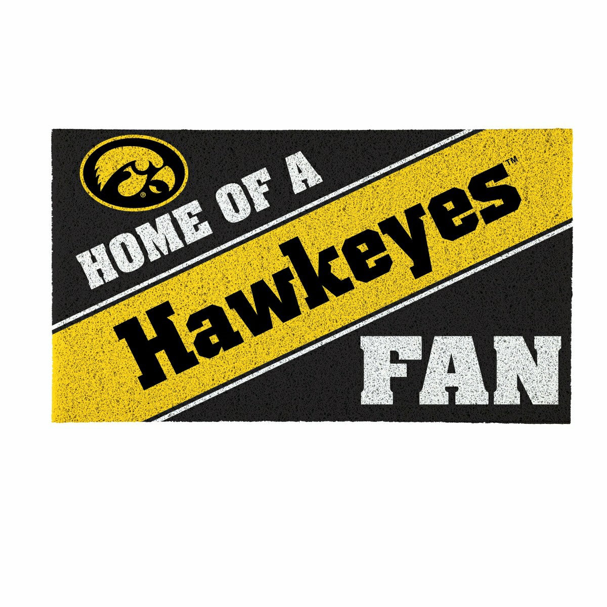 University of Iowa, PVC Mat COLOR, Home of a Fan - Collegiate