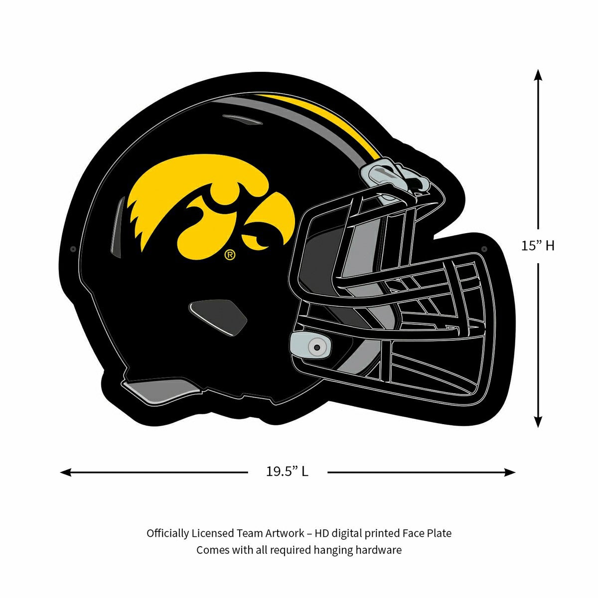 LED Wall Decor, Helmet, University of Iowa - Collegiate Home