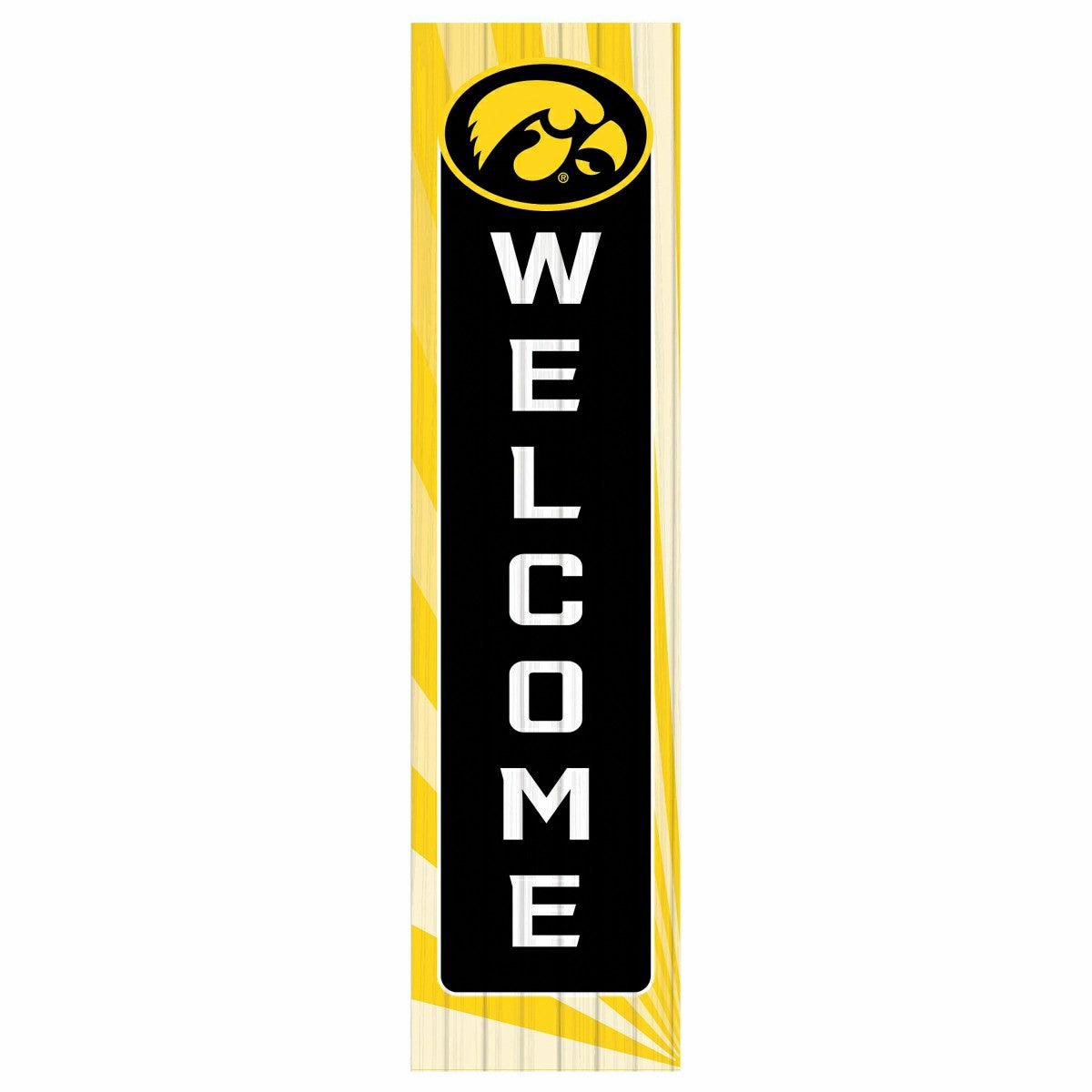 University of Iowa Summer Seasonal Single Sided Large Leaner, 46" - Collegiate Home