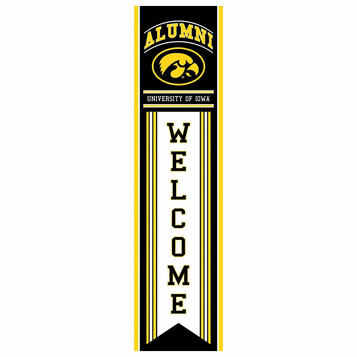 University of Iowa Alumni Single Sided Large Leaner, 46" - Collegiate Home