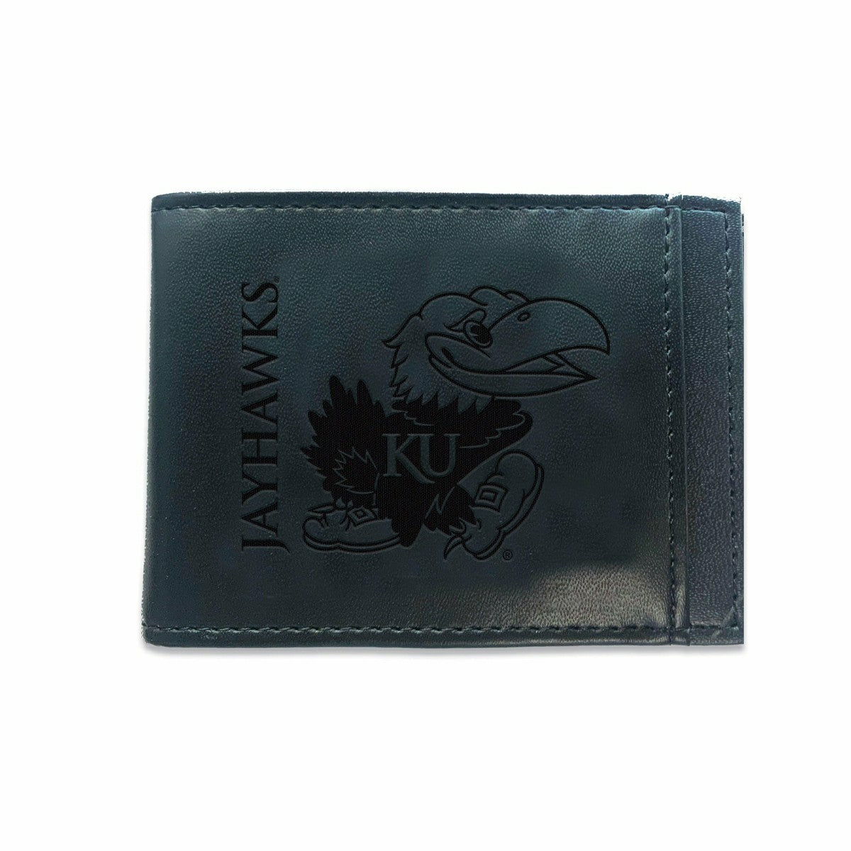 Front Pocket Wallet w/ RFID Blocking, University of Kansas, Black - Collegiate Home