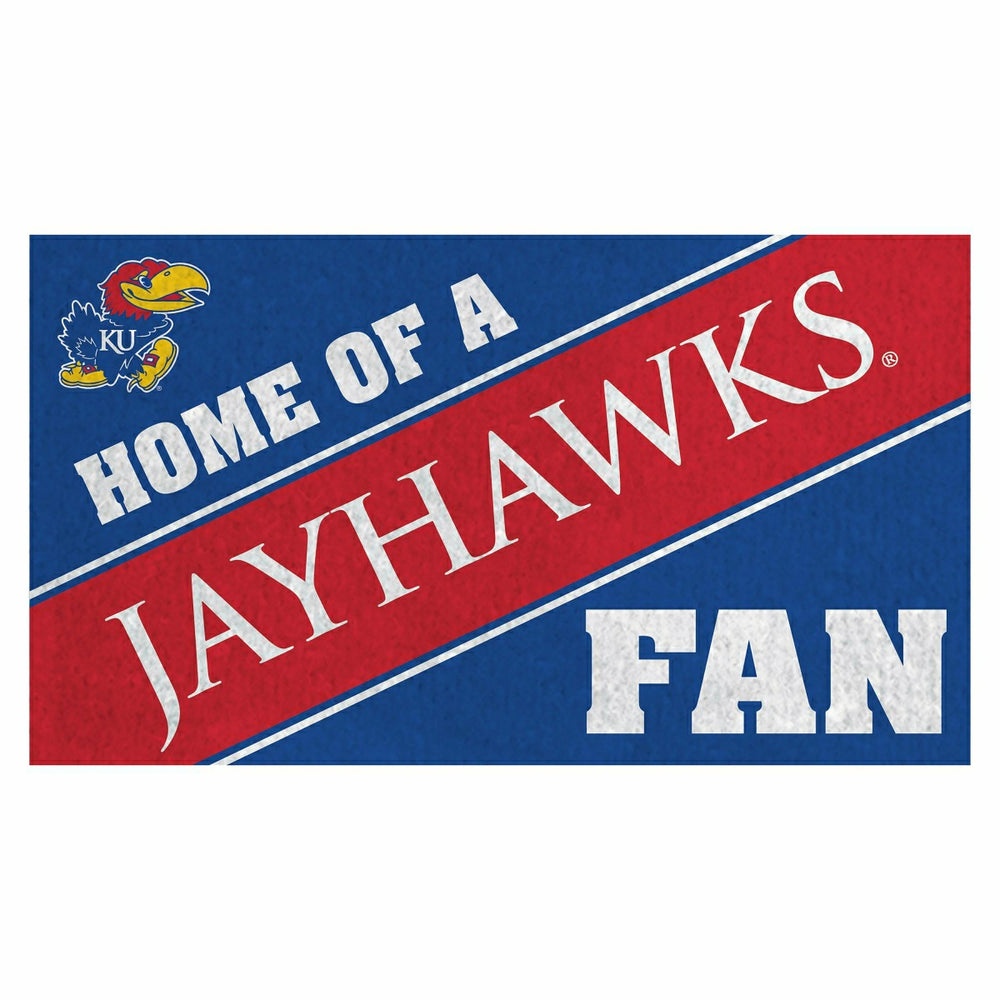 University of Kansas, PVC Mat COLOR, Home of a Fan - Collegiate