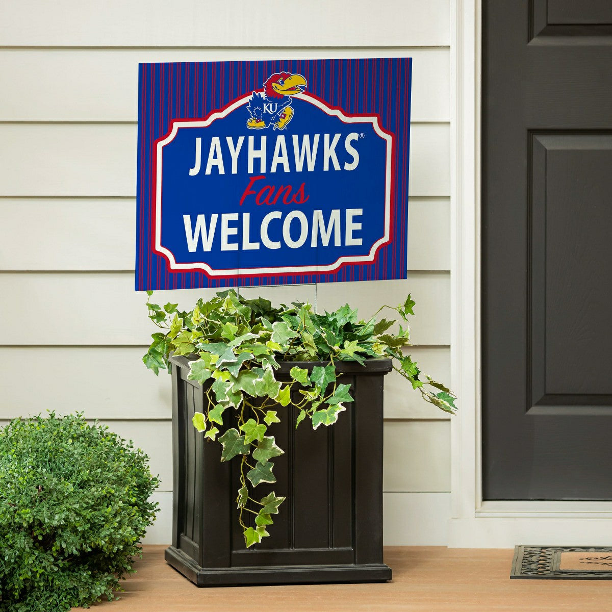 University of Kansas Coroplast Yard Sign, "Fans Welcome" - Collegiate Home