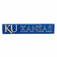 University of Kansas Engraved Wood Sign, 3.5" x 18" - Collegiate Home