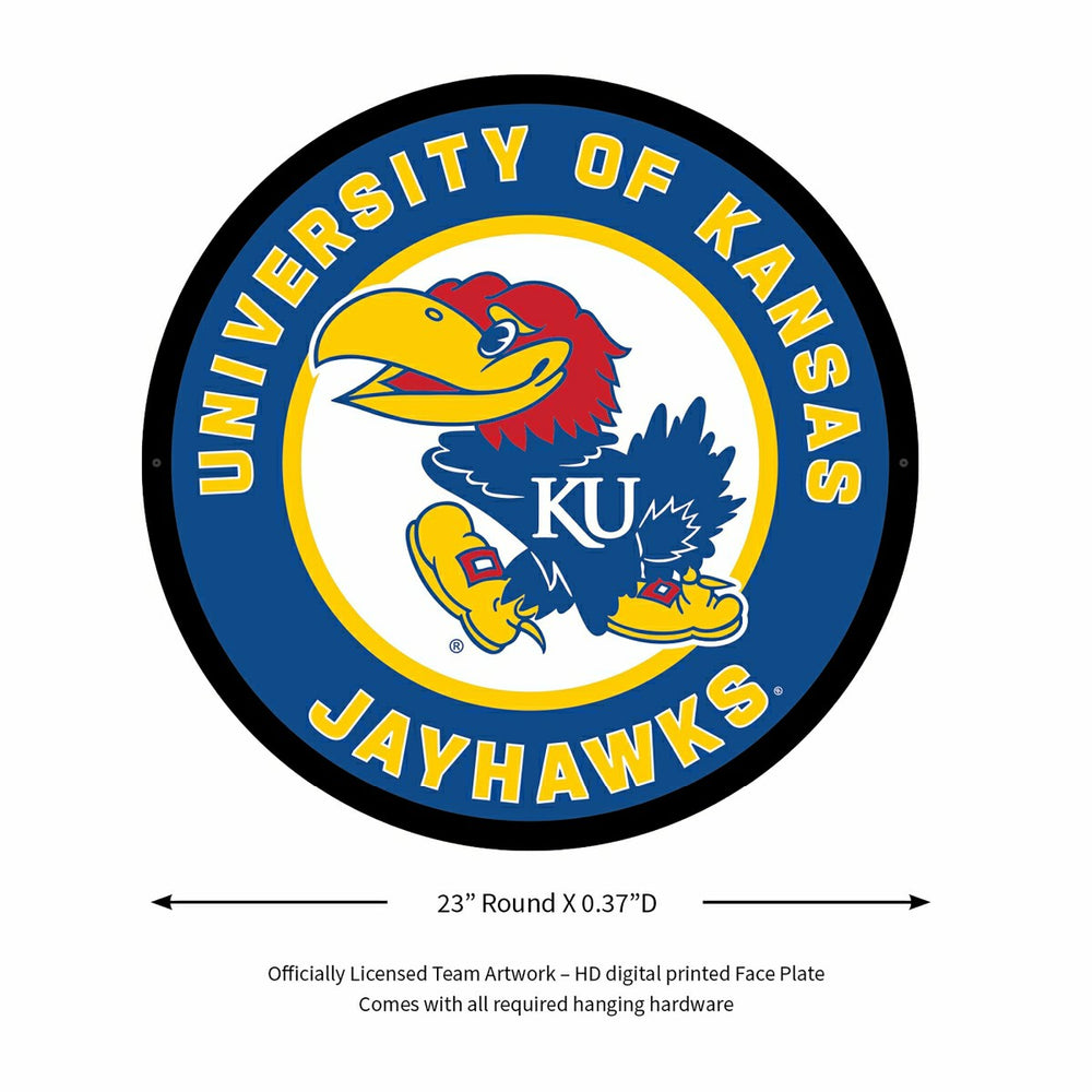 LED Wall Decor, Round, University of Kansas - Collegiate Home