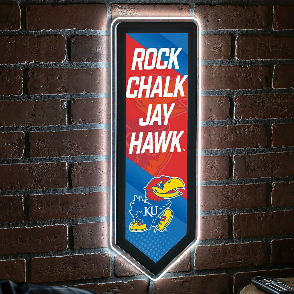 LED Wall Decor, Pennant, University of Kansas - Collegiate Home