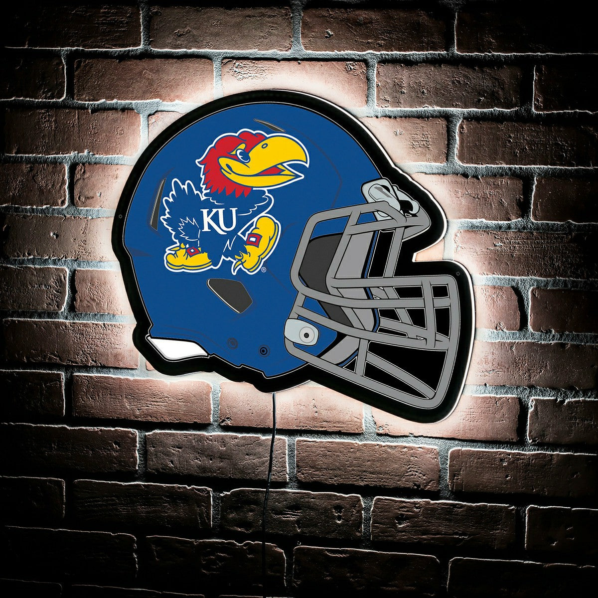 LED Wall Decor, Helmet, University of Kansas - Collegiate Home