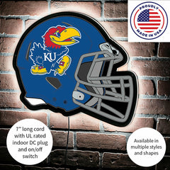 LED Wall Decor, Helmet, University of Kansas - Collegiate Home