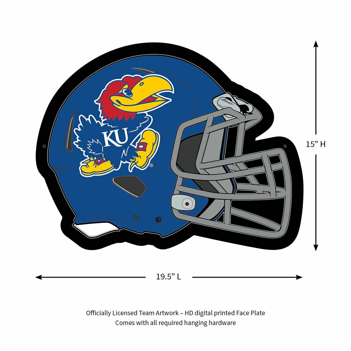 LED Wall Decor, Helmet, University of Kansas - Collegiate Home