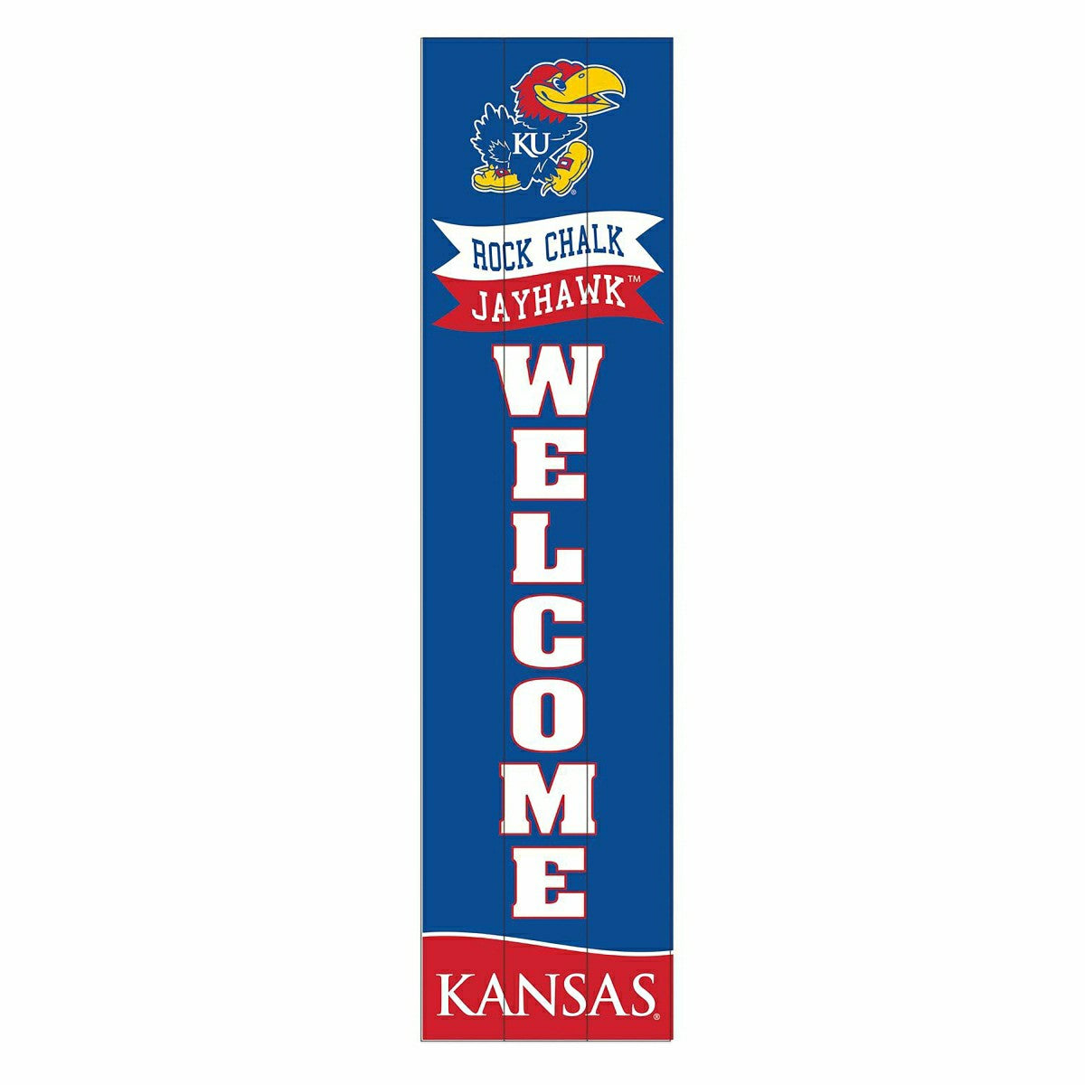 University of Kansas Large Single Sided Leaner, 46" - Collegiate Home