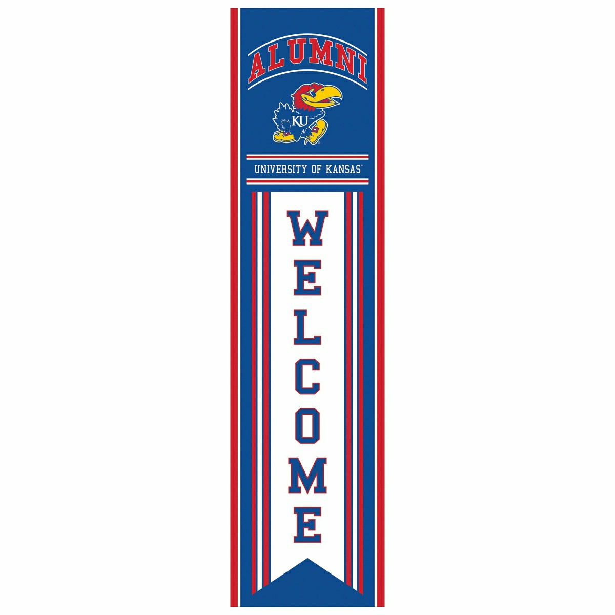 University of Kansas Alumni Single Sided Large Leaner, 46" - Collegiate Home