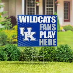 University of Kentucky Coroplast Yard Sign "Fans Play Here" - Collegiate Home