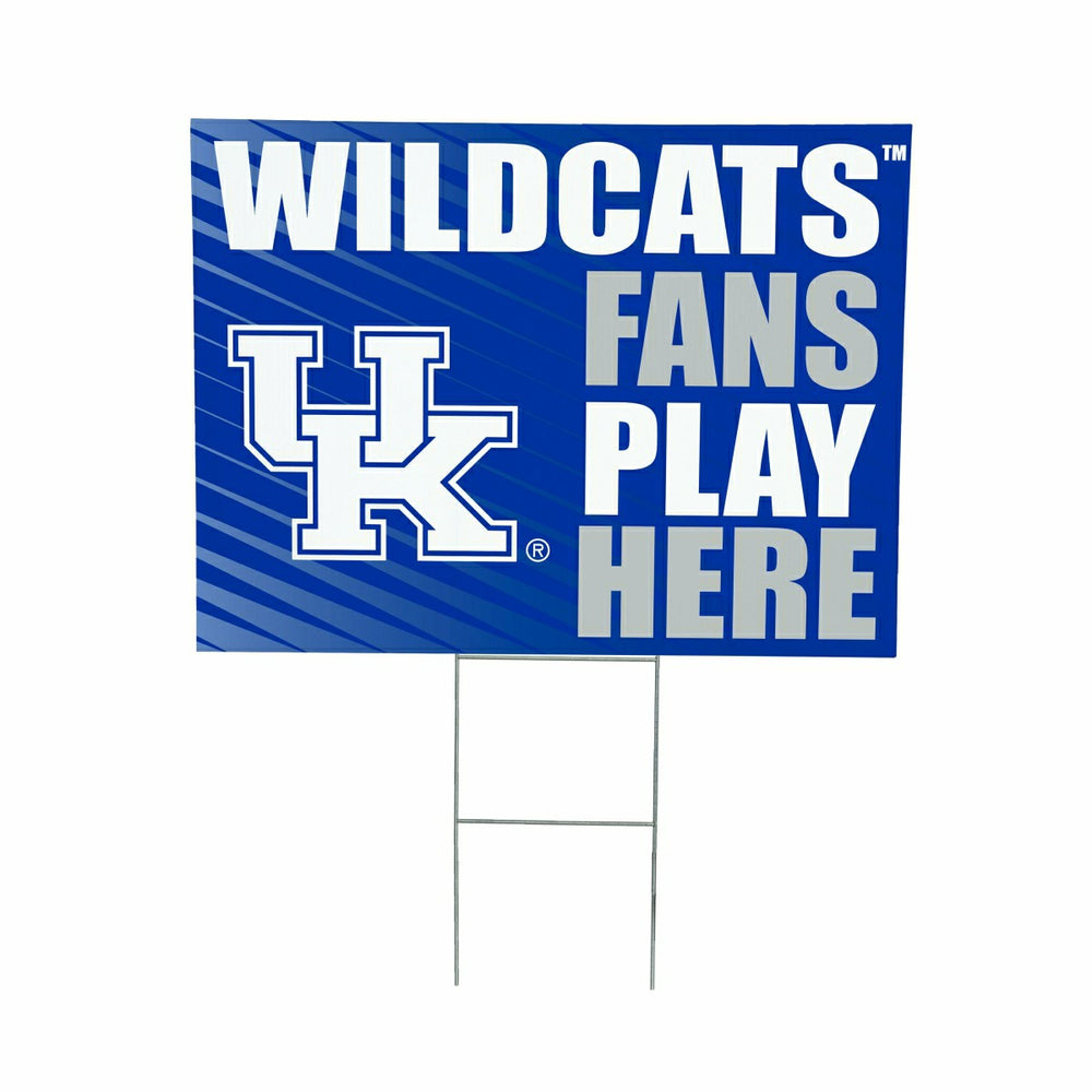 University of Kentucky Coroplast Yard Sign "Fans Play Here" - Collegiate Home